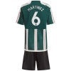 Camisola + Calções Manchester United Martinez 6 Criança Equipamento 2ª 23/24